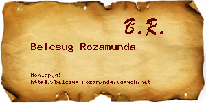 Belcsug Rozamunda névjegykártya